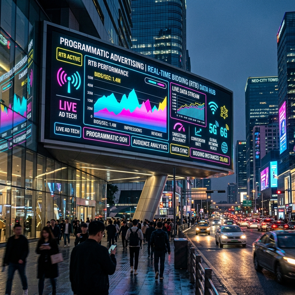 Publicidad programática en DOOH: Cómo comprar pantallas exteriores en tiempo real